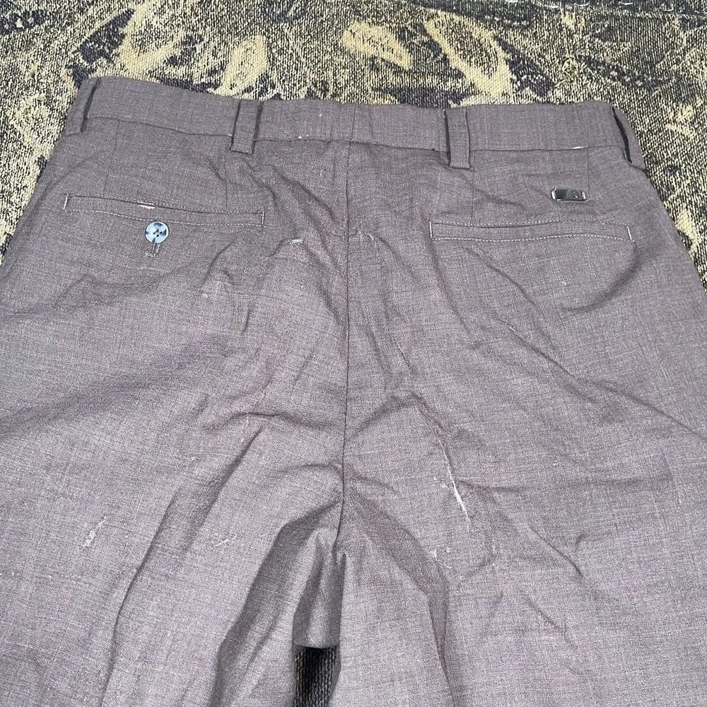 Nike Tiger Woods Mens Brown Straight Pants Wool Blend Size 32x30 Comfort Flawed